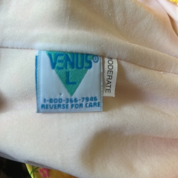 Vintage 1990’s Yellow Pink Floral Bikini Swimsuit Set High Waist Bottoms - Picture 13 of 15